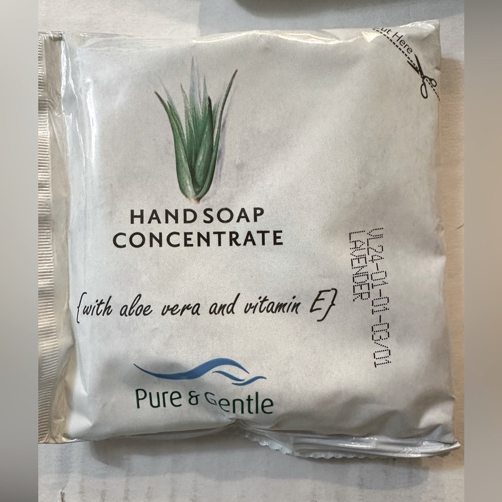 Pure & Gentle hand soap concentrate. (8) pouches